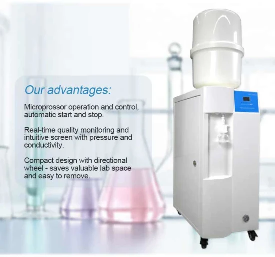 Laboratory Water Deionizer Reverse Osmosis Deionized Water Machine with Pressure Tank